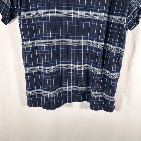 Patagonia Flannel Shirt Men XL Black Plaid Button Up Short Sleeve Organic Cotton - Picture 7 of 8